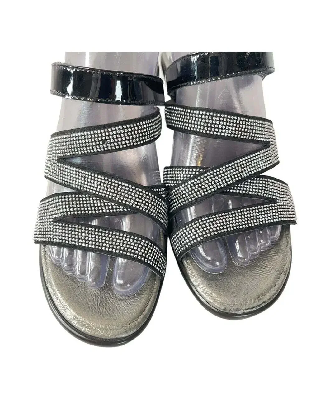 Naot black silver